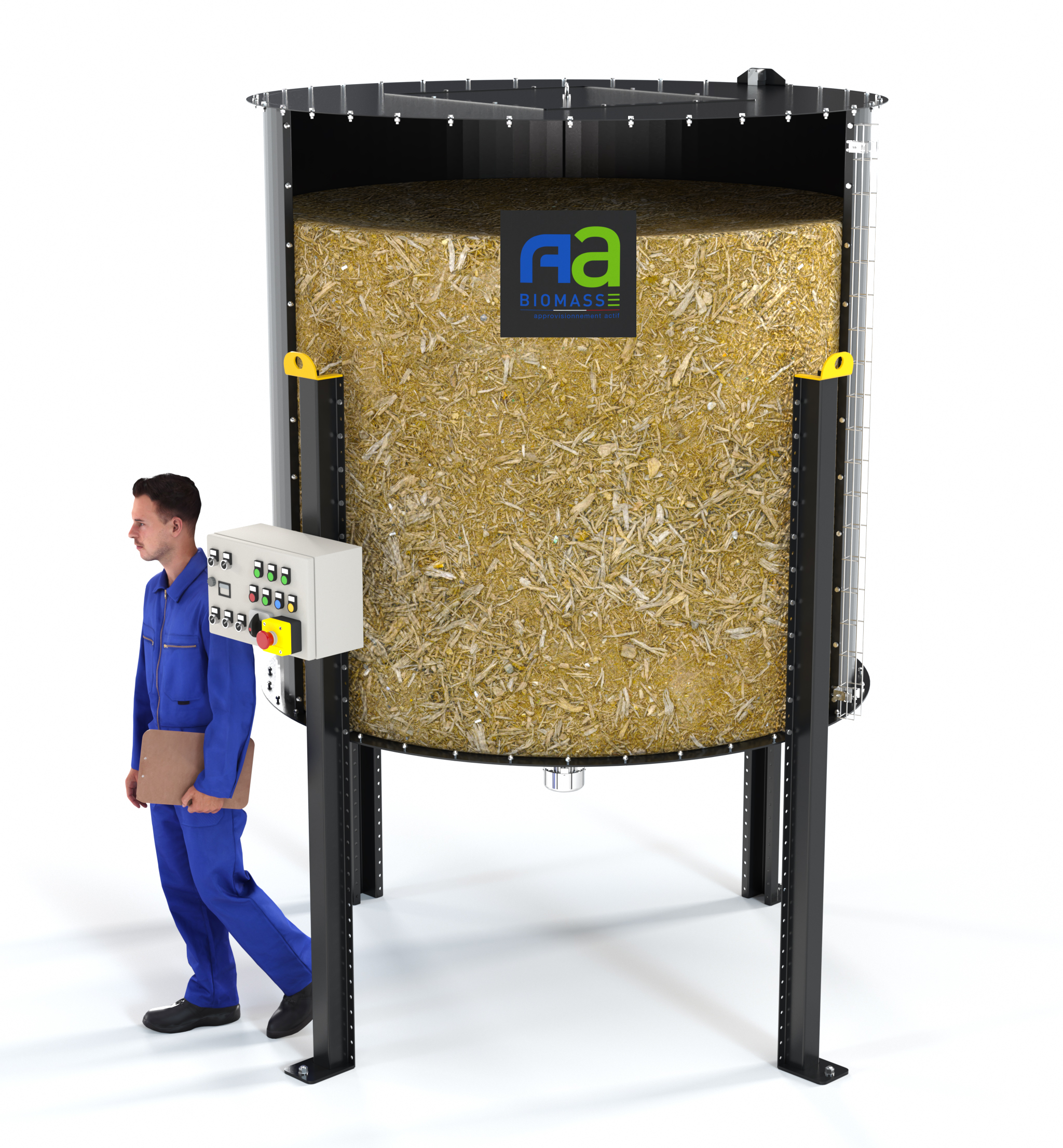 Bol répartiteur et stockage tampon biomasse volume 8 m3