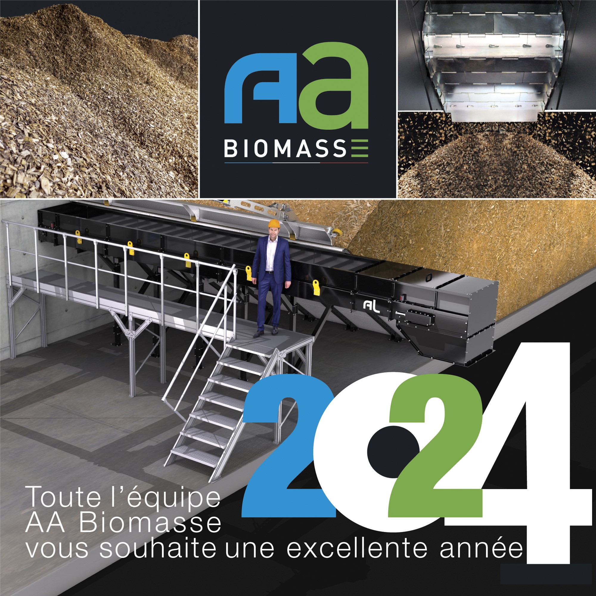 Toutes l'équipe AA-Biomasse vous souhaite une très belle année 2024