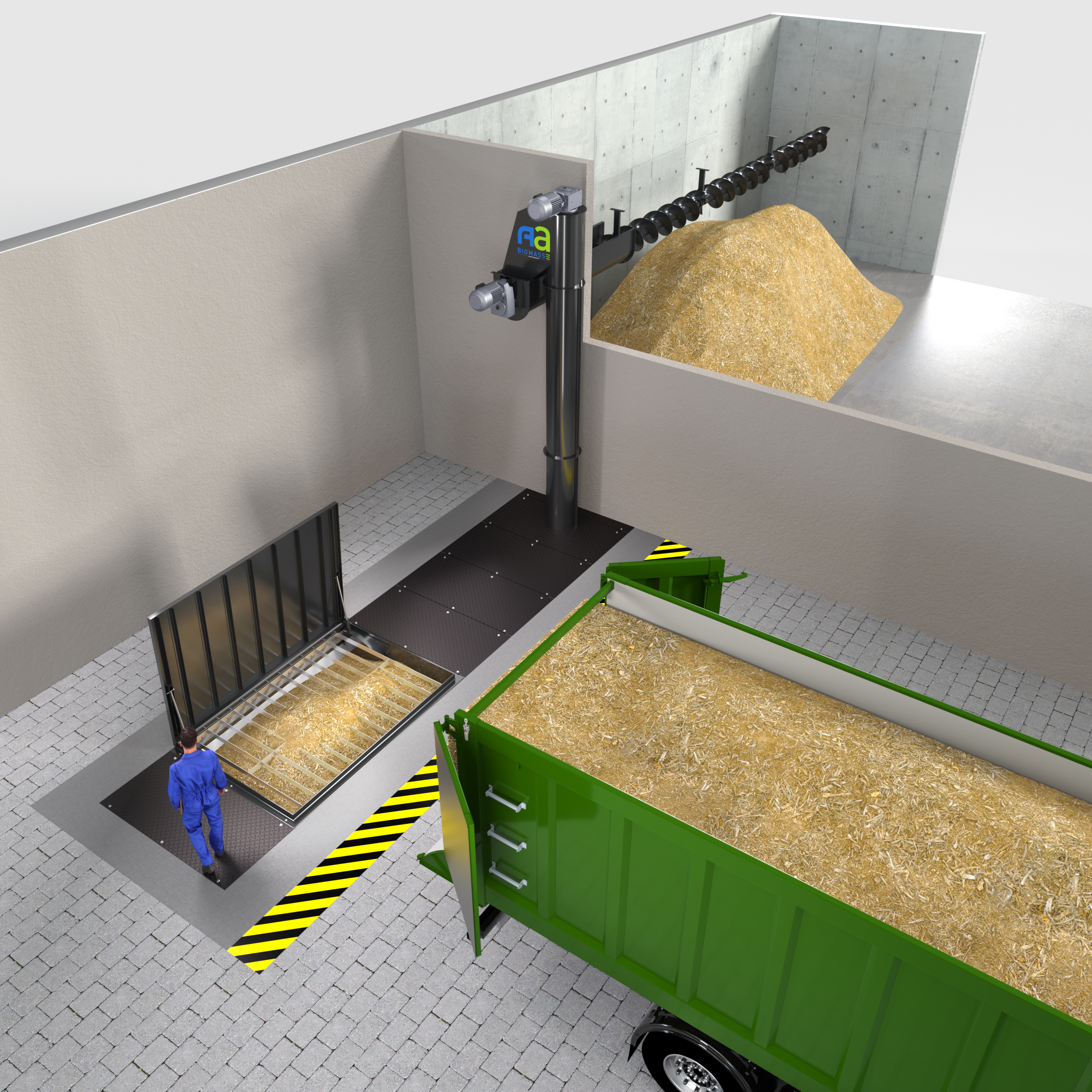 Trémie de dépotage biomasse TD100 capacité de 100 m3/h_1