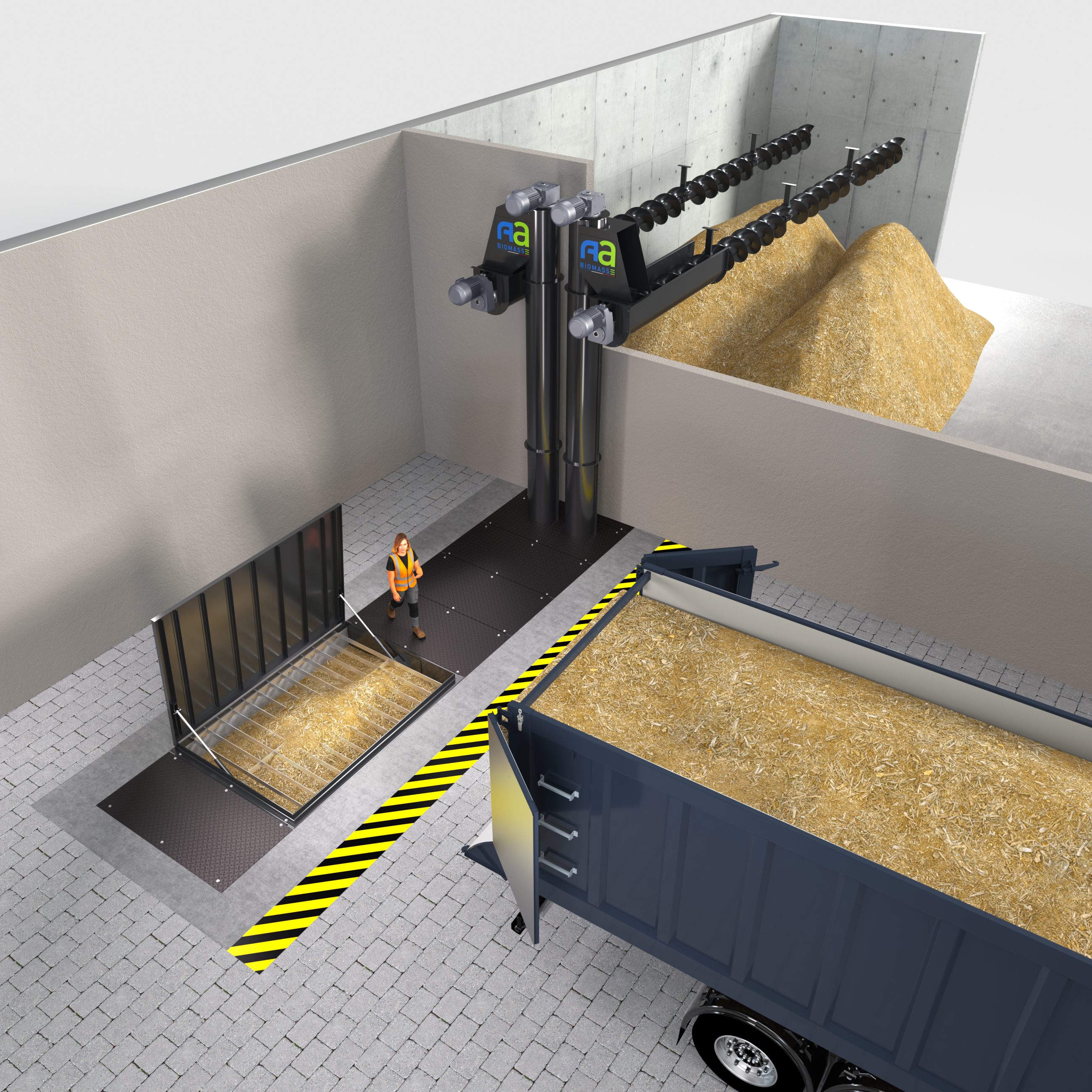 Trémie de dépotage biomasse TD200 capacité de 200 m3/h_1