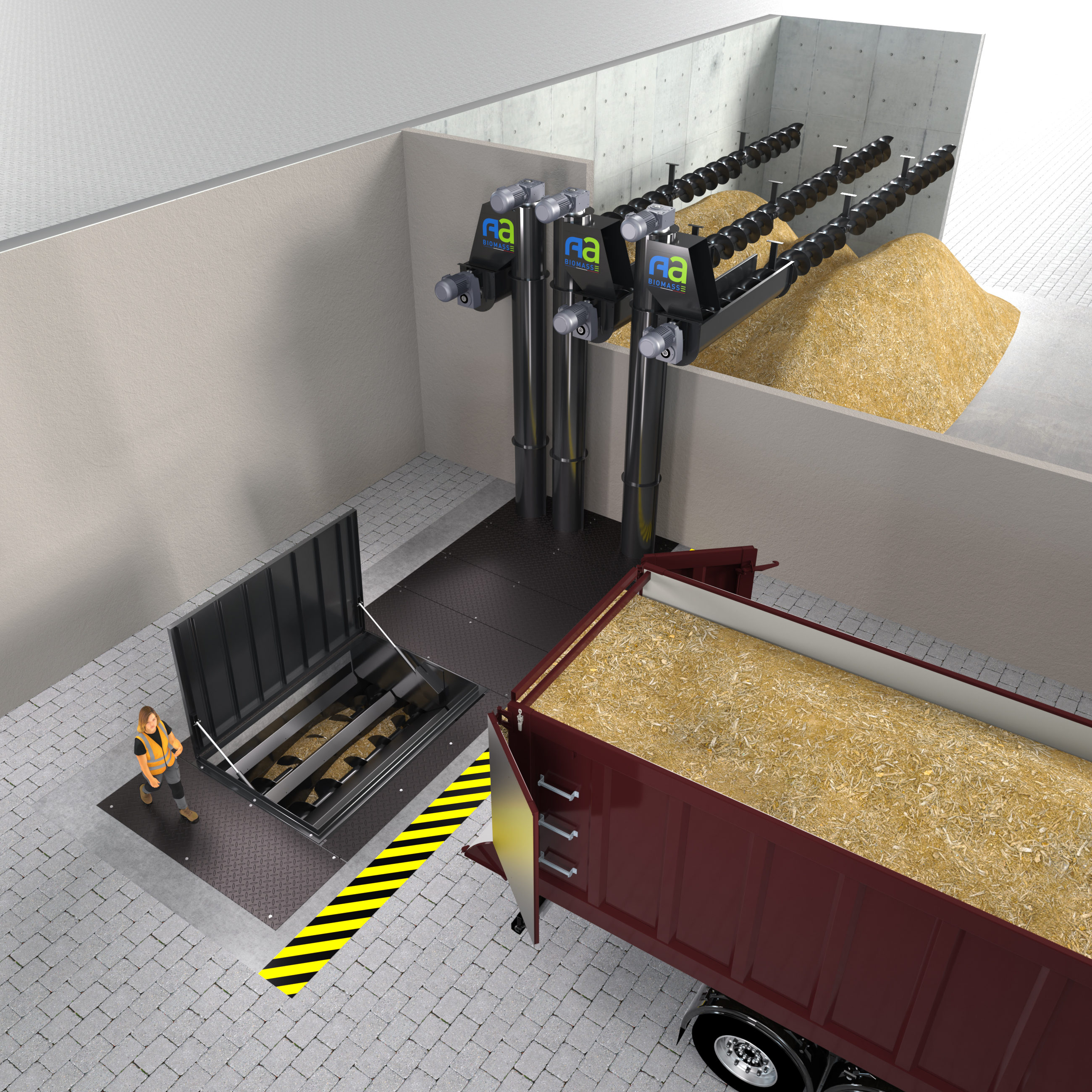 Trémie de dépotage biomasse TD300 capacité de 300 m3/h_0